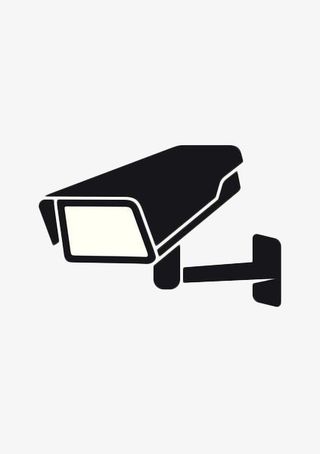 手绘扁平化黑色监视器免抠