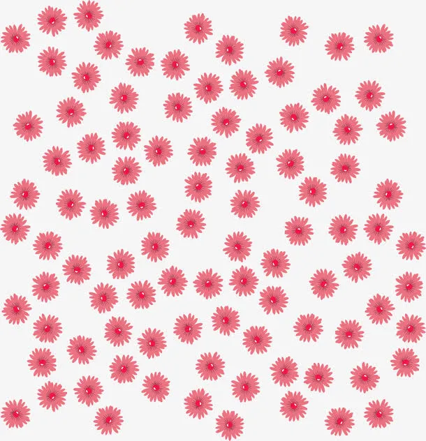 粉色小雏菊背景免抠