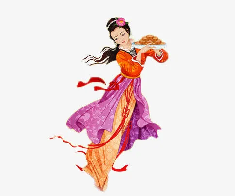 中秋嫦娥奔月素材免抠