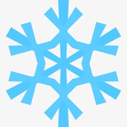 蓝色的圣诞雪花图标免抠