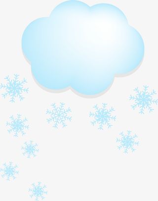 冬季寒冷下雪天气免抠
