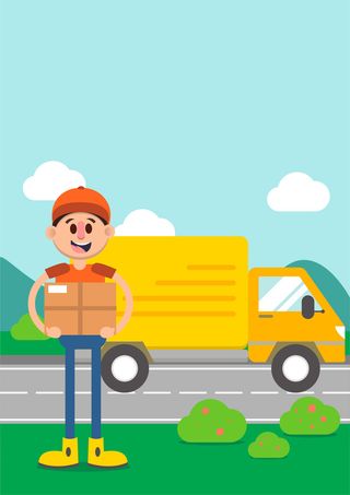 快递送货海报背景高清
