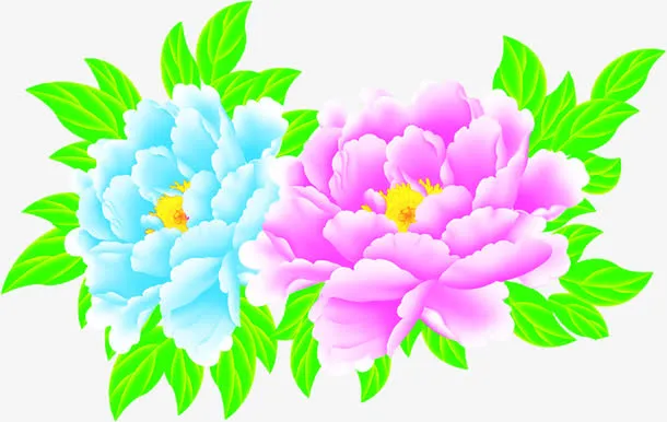 手绘花卉春天卡片免抠