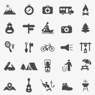 露营探险图标免抠