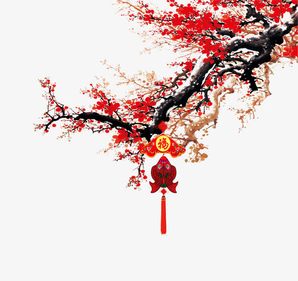 红色树免抠