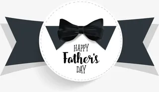 黑色领结父亲节免抠