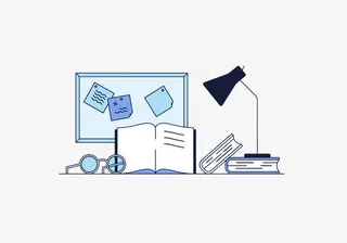 黑色小台灯免抠