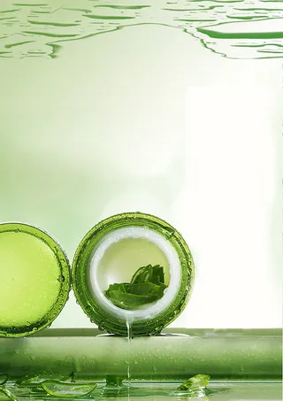 清新唯美芦荟海报背景素材高清