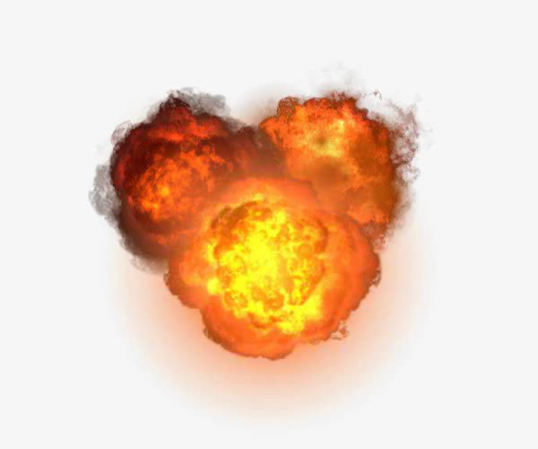 场景爆炸红色免抠图免抠