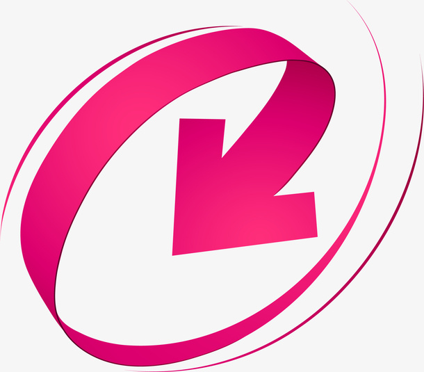 紫色旋转箭头免抠