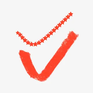 手绘红色对勾免抠