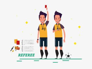 扁平化足球运动员免抠