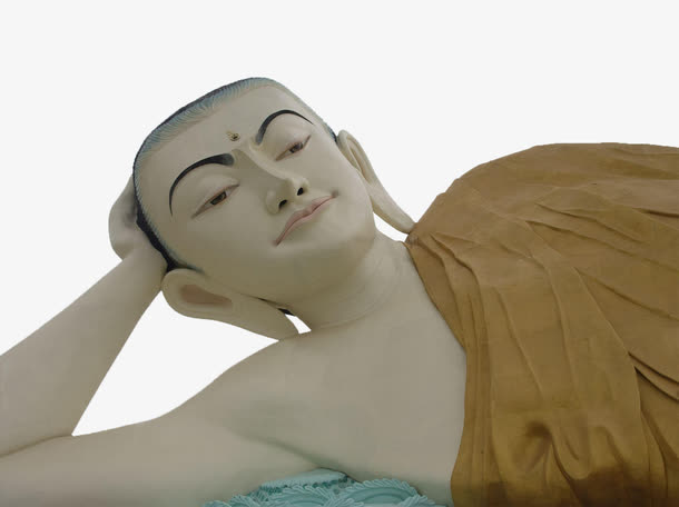 雕塑卧佛免抠