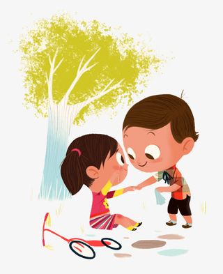 扁平化卡通形象素材免抠