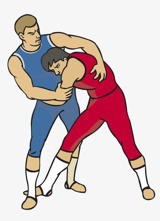摔跤的男士免抠