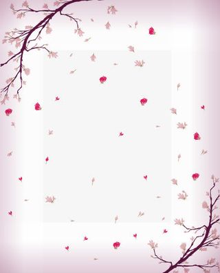 飘落的小花矢量图免抠