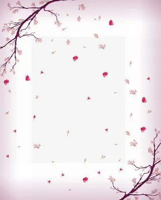 飘落的小花矢量图免抠