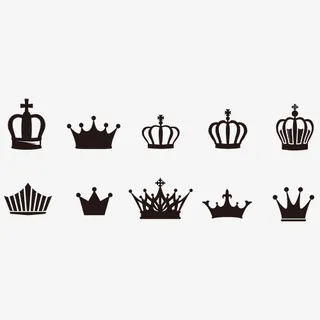 黑色皇冠免抠图标元素