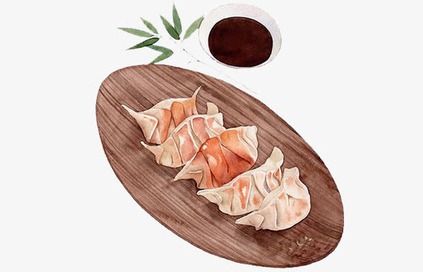 高清案板上的饺子免抠