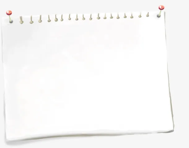 白色简约设计纸张免抠