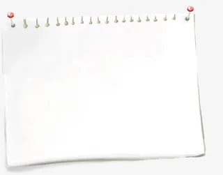 白色简约设计纸张免抠