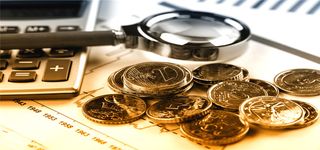 商务放大镜金融海报背景高清