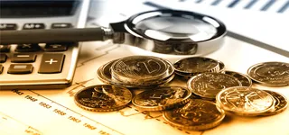 商务放大镜金融海报背景高清