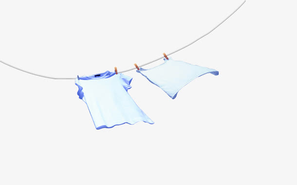 绳子上晒衣服免抠