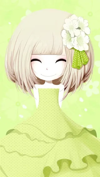 手绘卡通女孩H5背景高清