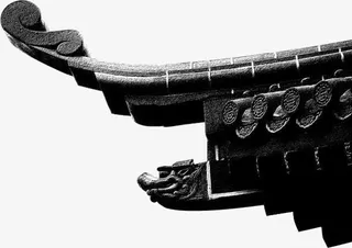 复古屋檐建筑免抠