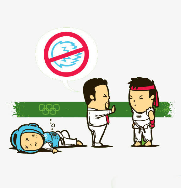 扁平化柔道运动免抠