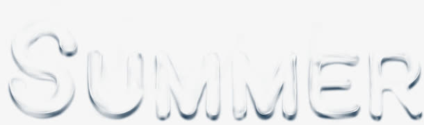 创意手绘文字设计summer免抠