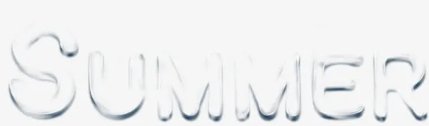 创意手绘文字设计summer免抠