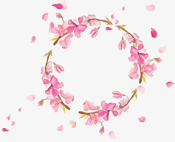 装饰樱花边框素材免抠装饰边框元素