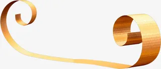 金箔宽带卷曲中秋免抠