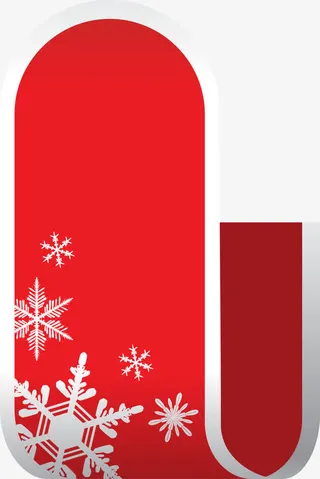 红色圣诞节标签免抠