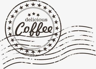 黑色印章曲线免抠