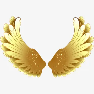金色翅膀素材下载免抠