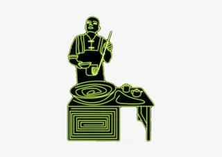 热干面霓虹灯免抠