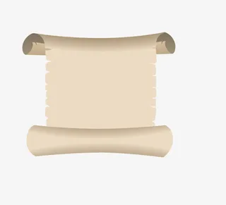 矢量卷纸素材免抠