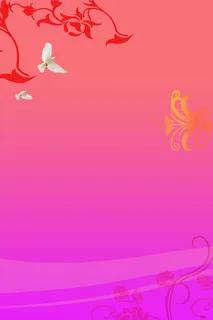 教师节粉色渐变花朵免抠