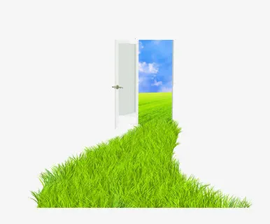 门外的春天情景免抠