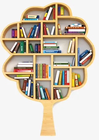 图书馆  图书 书架免抠
