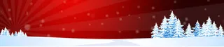 红色圣诞节banner创意设计
