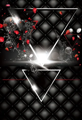 夜总会情人节派对海报背景图高清