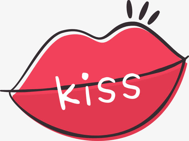 卡通红色嘴唇免抠素材免抠