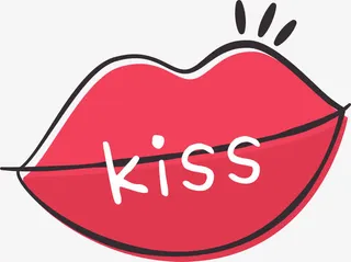 卡通红色嘴唇免抠素材免抠