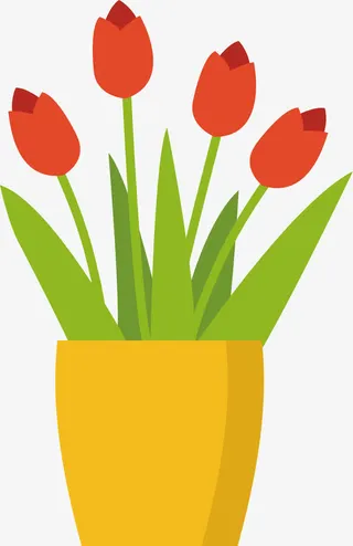 盆栽鲜花PNG下载免抠