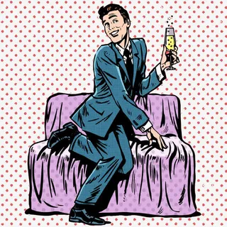 手绘妖娆的男人免抠