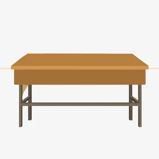 卡通简约小书桌免抠